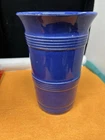 Hull Ribbed 8” Blue/Cobalt Stoneware Vase 600/33