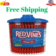 RED VINES Twists Original Red Licorice Bulk Candy Jar  5 lbs.