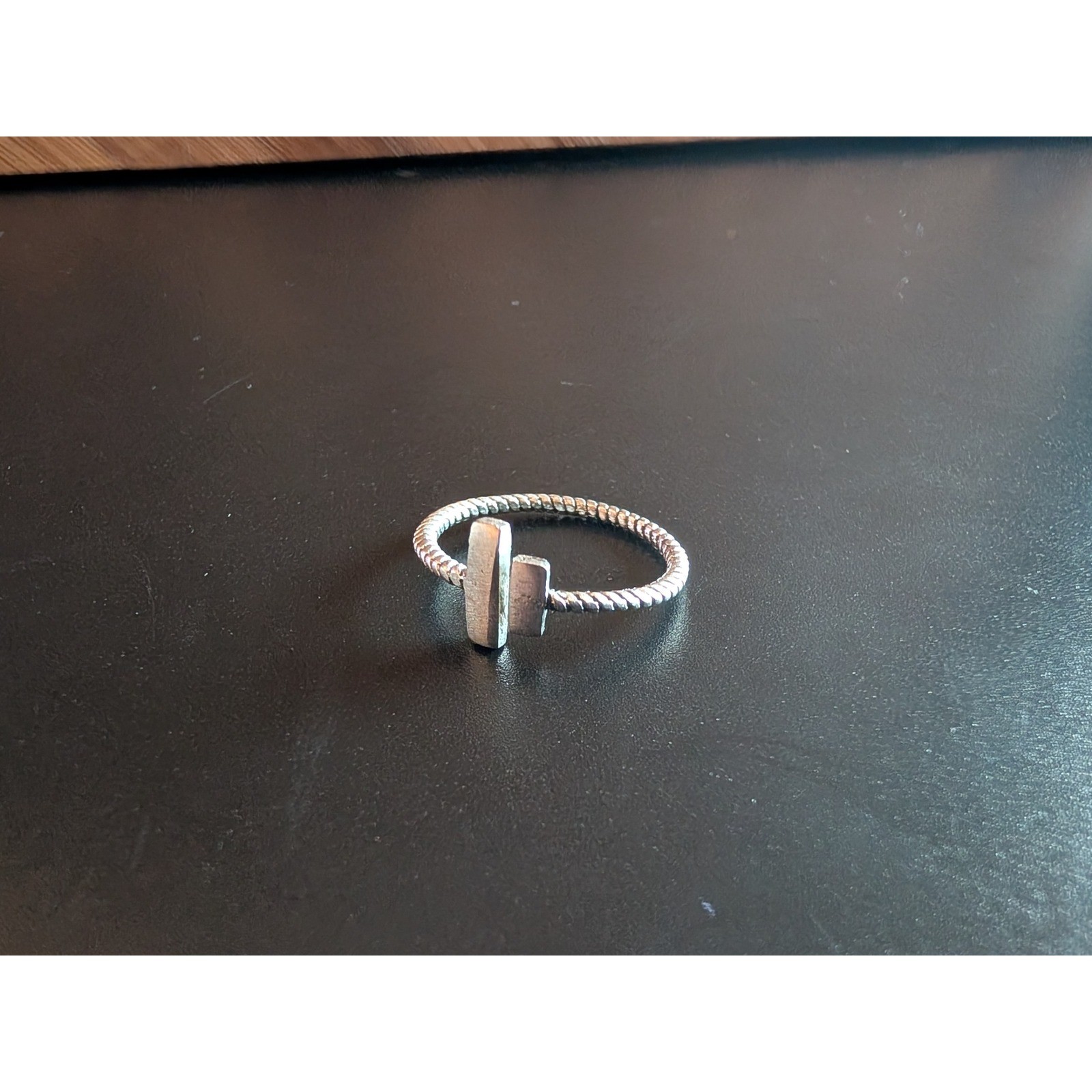 Sterling Silver 925 Stackable Ring Twisted Band D… - image 1