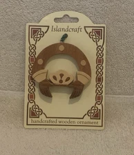 Islandcraft CELTIC CLADDAGH RING Wooden Hanging Ornament - NEW