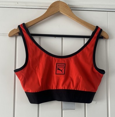 Women s Puma X Vogue Special Edition Red & Black Bra Top in Medium BNWT