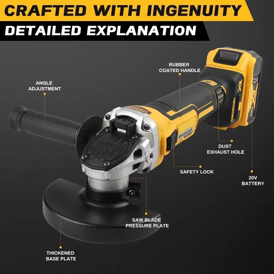 Fur DeWalt DCG405N-XJ Akku-Winkelschleifer Brushless ( ohne Akku / Ladegerät ) - Bild 3 von 4