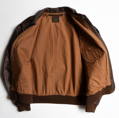 EASTMAN A-2 Leather Flight Jacket Brown Vintage Men's | eBay