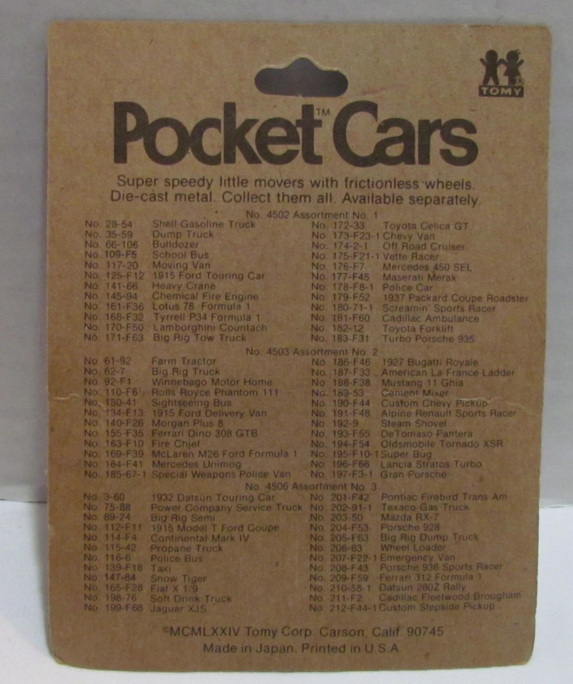 Tomy Pocket Car 1937 Packard Coupe Roadster 1974, como nuevo en paquete Foto 2 de 2