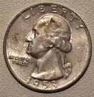 *HIGH GRADE* 1953-P Washington Quarter 90% Silver Philadelphia *BREAST FEATHERS*