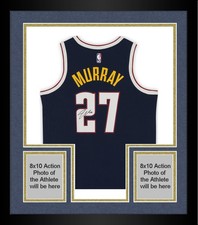 Framed Jamal Murray Denver Nuggets Signed Nike 2021 Navy Icon Swingman Jersey