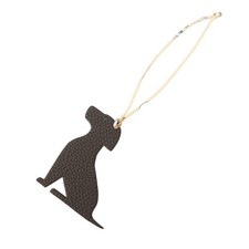 HERMES Petit H Labrador Dog Bag Charm Togo Leather/Chevre Myzore Goatskin Ch...