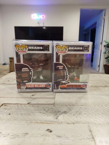 Funko POP! Football 323 Caleb Williams 237 J.Fields NFL Chicago Bears Figure Set