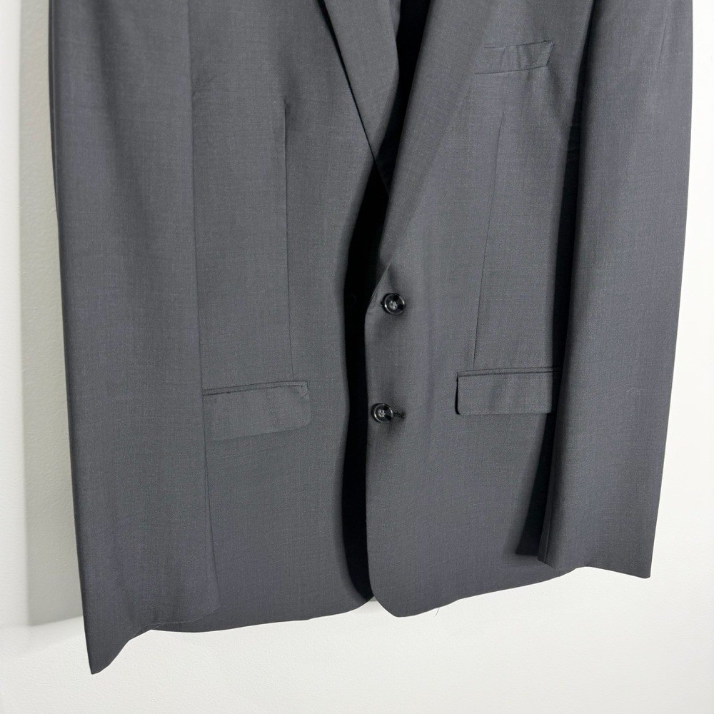 Calvin Klein Men Gray Solid Wool Stretch Blazer S… - image 7