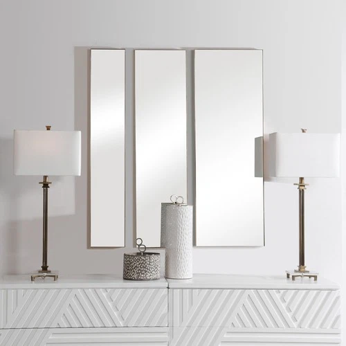 Uttermost 09631 Rowling 16" W x 47" H Rectangular Metal Framed - Gold - Picture 5 of 9