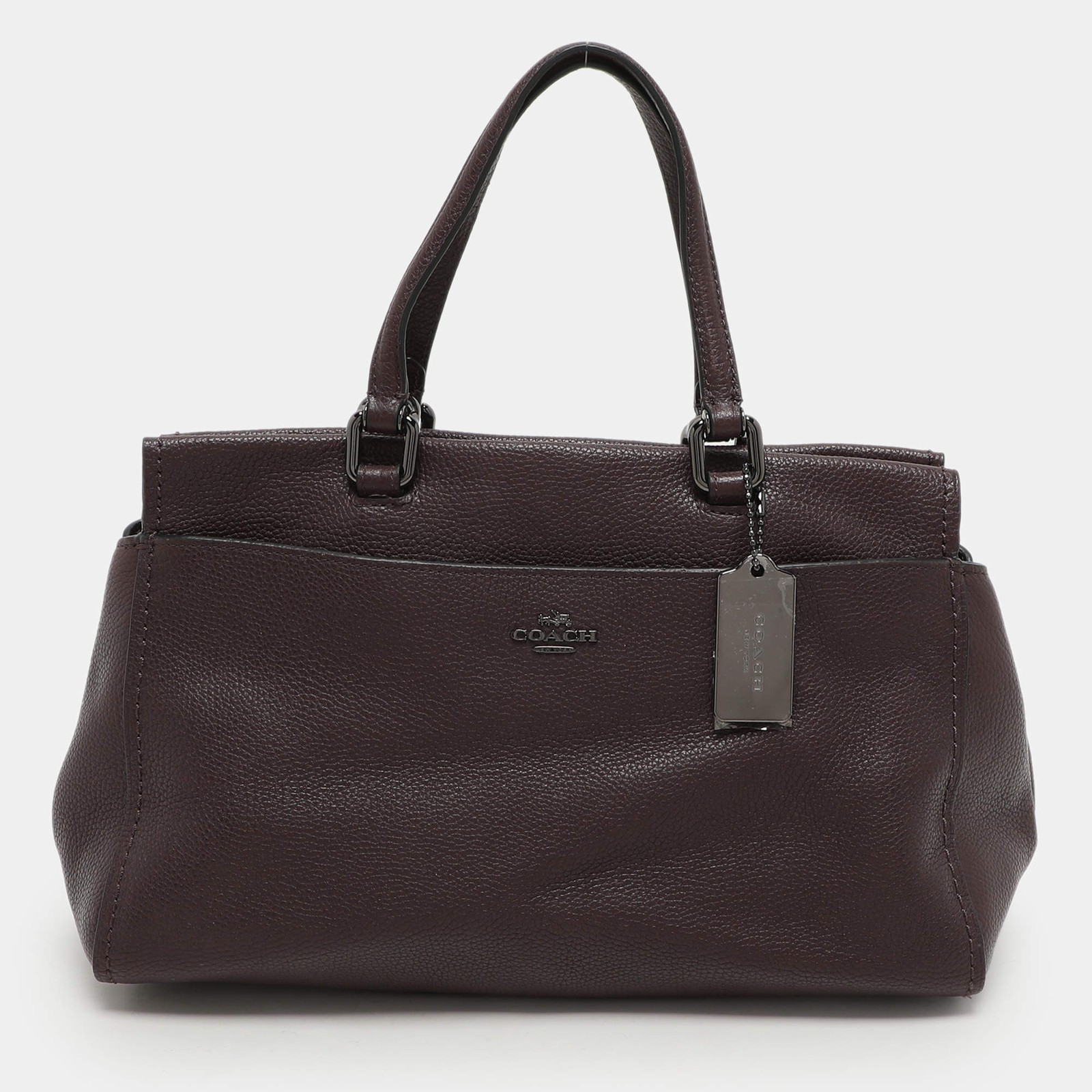 Coach Burgundy Leather Fulton Satchel