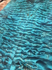 Blue maple Quiltdyed & stabilized top guitar top wood bass figured wood luthier 