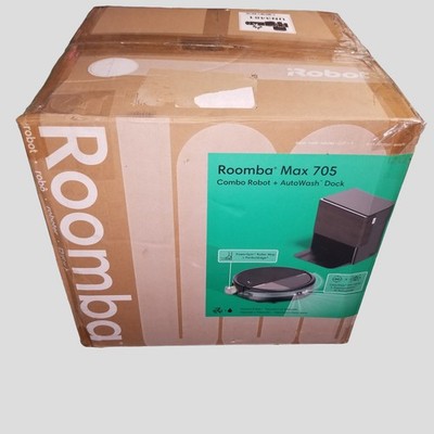 (Read Details!!) - Robot Roomba Max 705 Combo + AutoWash Dock - PowerSpin Mop