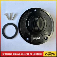 US Gas Oil Tank Cover Fuel Tank Cap For Kawasaki NINJA ZX14 1000 ZX6R Z1000 Z800