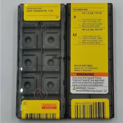 10pcs Original Sandvik 490R-140408M-PM 1130 New Carbide Inserts 