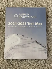 Aspen Snowmass Highlands Ski Resort Winter Trail Map 2024-2025 NEW Buttermilk