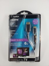 Belkin High speed 6Ft HDMI FOLL HD 1080P Connect TABLET to HDTV to Mini/Micro