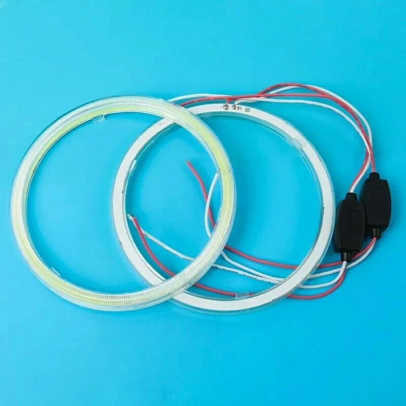 2x Angel Eyes Ring 6000k 70mm FARO Auto Anelli Universali COB Halo led bianco - Bild 4 von 4