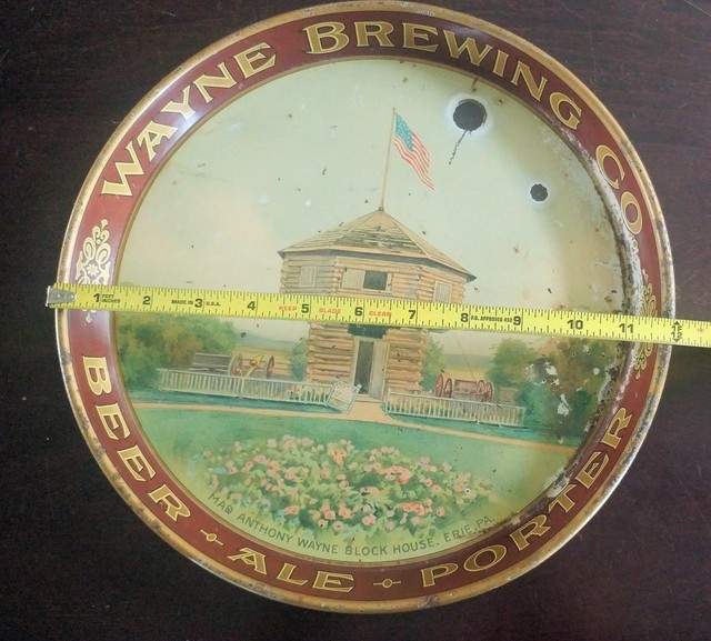 Wayne Brewing Co Beer Ale Porter metal tray. Erie PA eBay