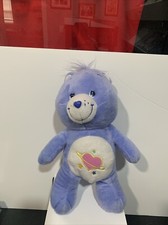 Vintage CareBear Sweet Dreams Bear 14" Plush 2008 Purple w/ Heart