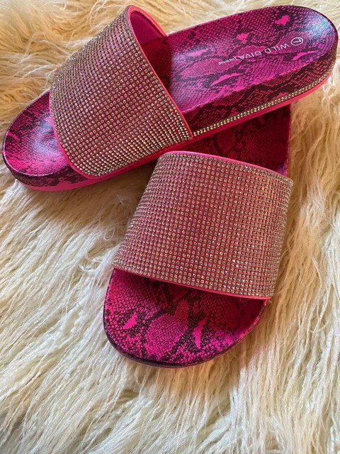 pink diamond slippers