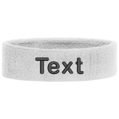 Schweißband Kopf Stirnband Headband bestickt mit Name / Text Sportband Laufen