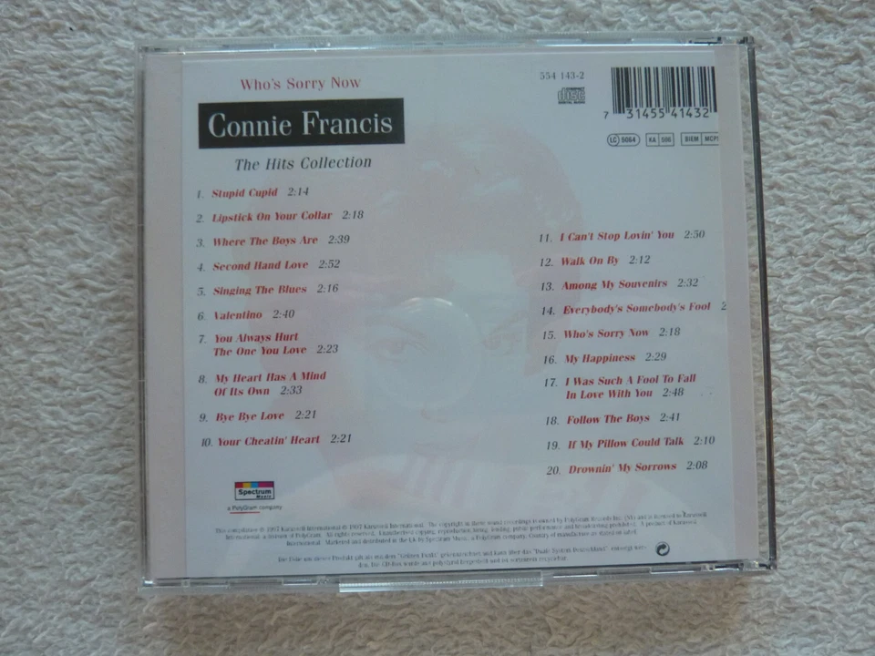 CD Connie Francis - "Who's Sorry Now - The Hits Collection" - Bild 3 von 3