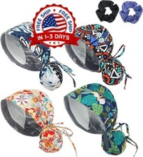 Gorros De Fregado Para Mujer, Gorros De Enfermer a Para Dentista, Gorros 4 PCS.