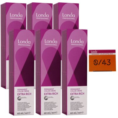 Londa Professional permanente Cremehaarfarbe Extra Rich 6 x 60 ml 0/43 mixton ku
