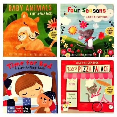 A Lift-A-Flap Illustrated Children's Stories Board Books CHOICE - 4 Pre-K NEW!