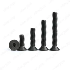 M3 M4 M5 M6 M8 M10 Black 12.9 Steel Hex Socket Bolt Countersunk Flat Head Screws