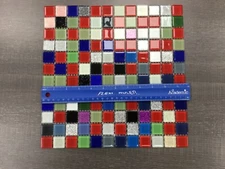 NEW Multi colored Glass ? Mosaic Wall Tiles Glazed Porcelain Floor Tile sheet