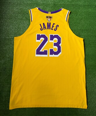 Authentic LeBron James Los Angeles Lakers Finals Nike Vaporknit