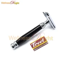 Mens Classic Double Edge Shaving Hair Blade 9.5cm Black Handle Shaving BTS-305