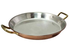 "CopperGarden®" Poêle à paella (24 cm) en cuivre et  étain