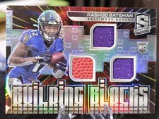 2021 Panini Spectra Football Silver Building Blocks Rashod Bateman Rookie/75 🔥 