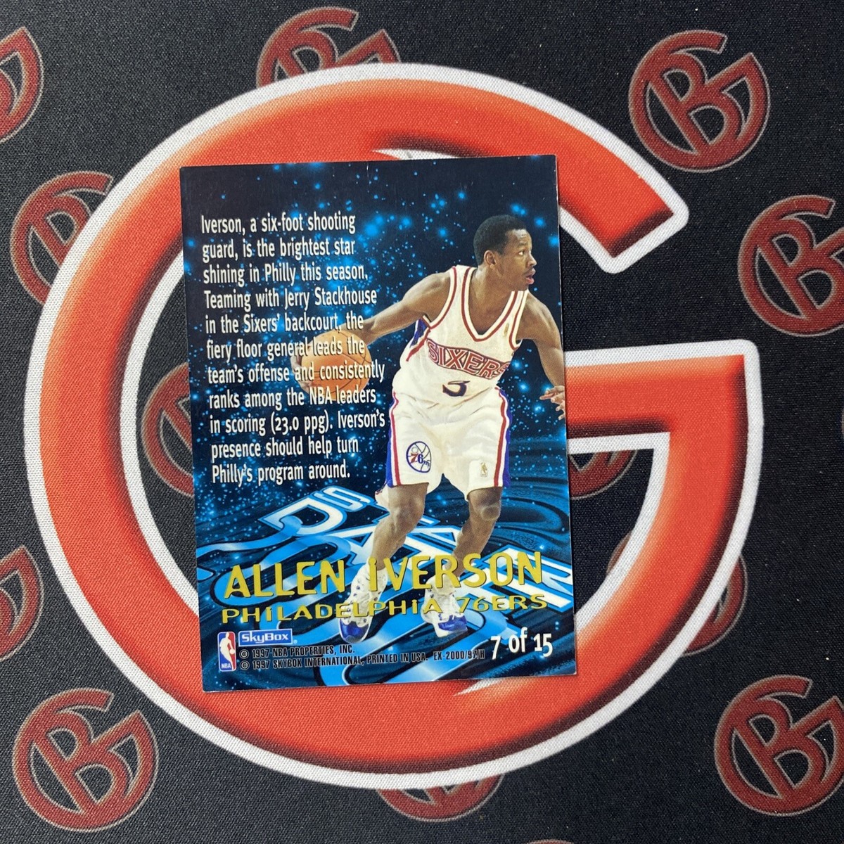 1996-97 Allen Iverson EX-2000 STAR DATE 2000 Rookie Insert 1996-97 Allen Iverson EX-2000 STAR DATE 2000 Rookie Insert