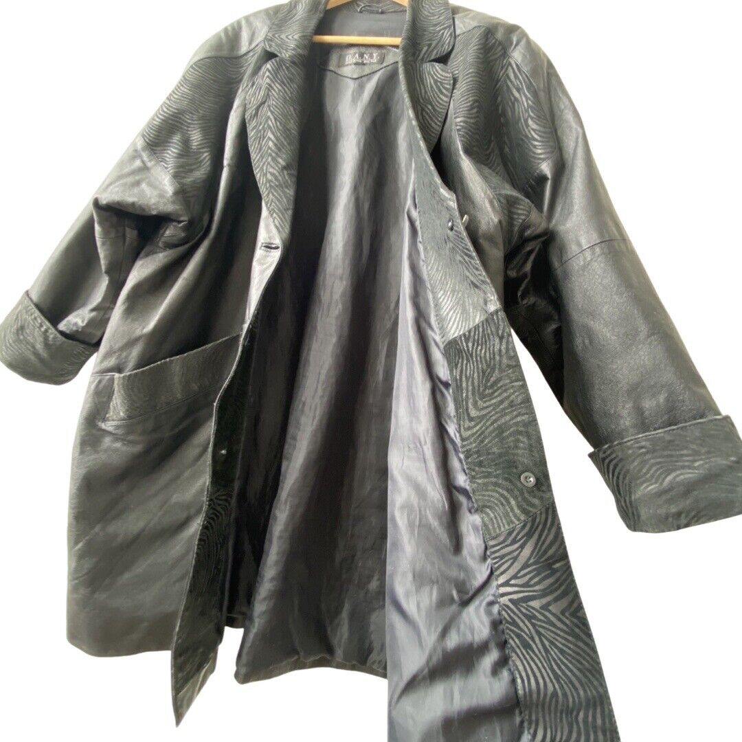 VINTAGE D.A.N.Y. Direct Action New York BLK LEATHER & SUEDE VINTAGE D.A.N.Y. Direct Action New York BLK LEATHER & SUEDE