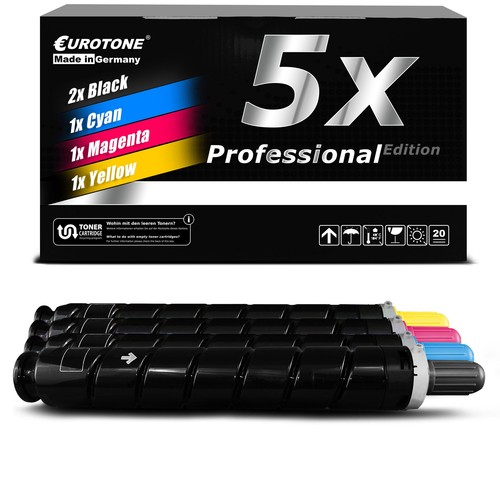 5 cartouches PRO pour Canon IR-C-2020-i IR-C-2025-i IR-C-2030-i IR-C-2020-L