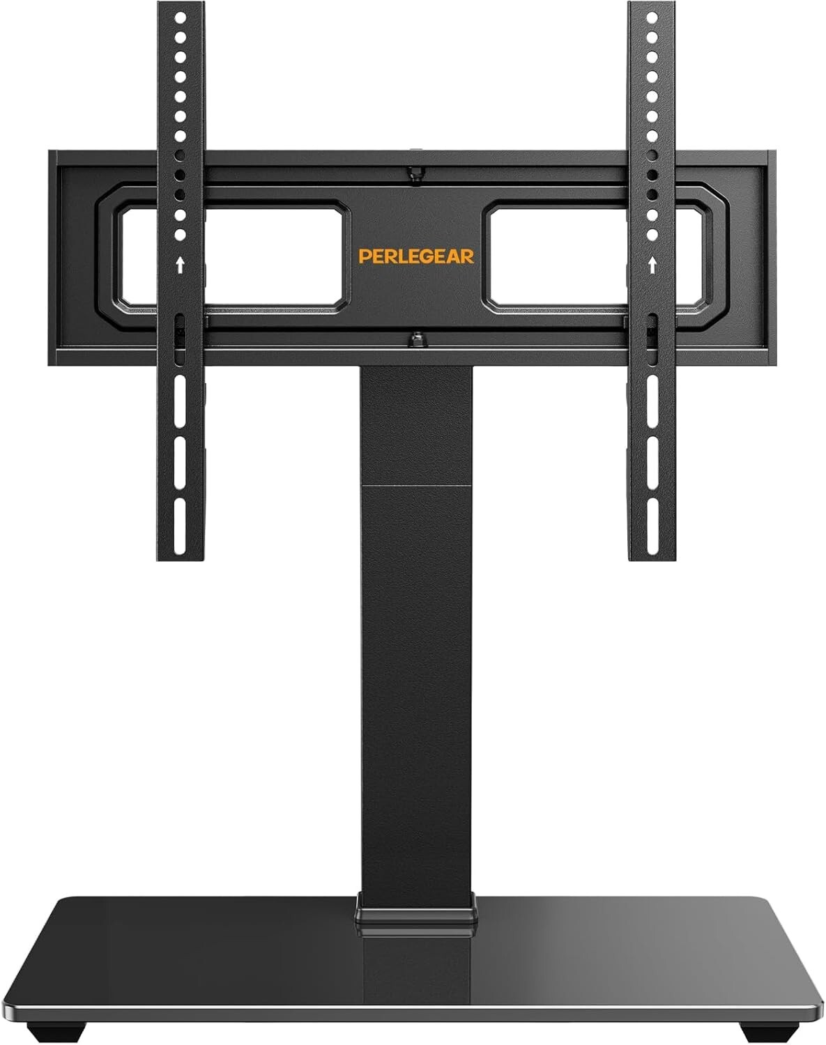 Heavy-Duty Tempered Glass TV Stand for 32-70 inch TVs with Swivel & Tilt