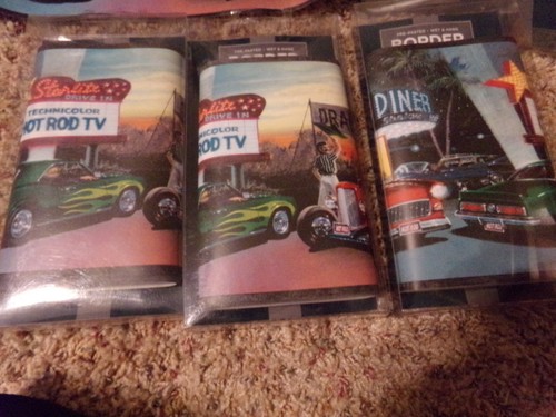 FOUR PACKAGES OF COLORFUL CLASSIC AUTOS RACING WALL SCONES - Picture 2 of 2