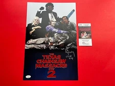 Bill Moseley Signed Chop Top 11x17 Photo JSA COA Texas Chainsaw Massacre 2 TCM