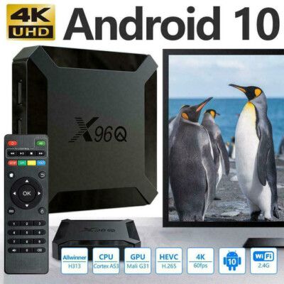X96Q Smart Android 10 TV BOX WIFI Quad Core 64Bit CPU 4K Film Allwinner H313 DE