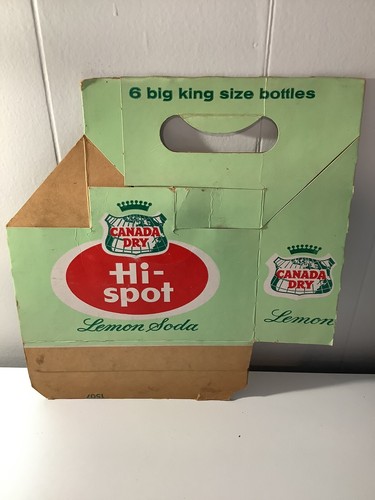 CANADA DRY HI-SPOT CARDBOARD 6 King Size Bottle Carrier NOS 🥤 - Picture 4 of 6