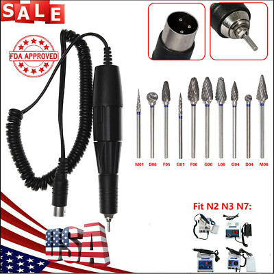 Dental Lab Electric Micromotor Polishing Handpiece Fit Marathon 35,000 rpm US