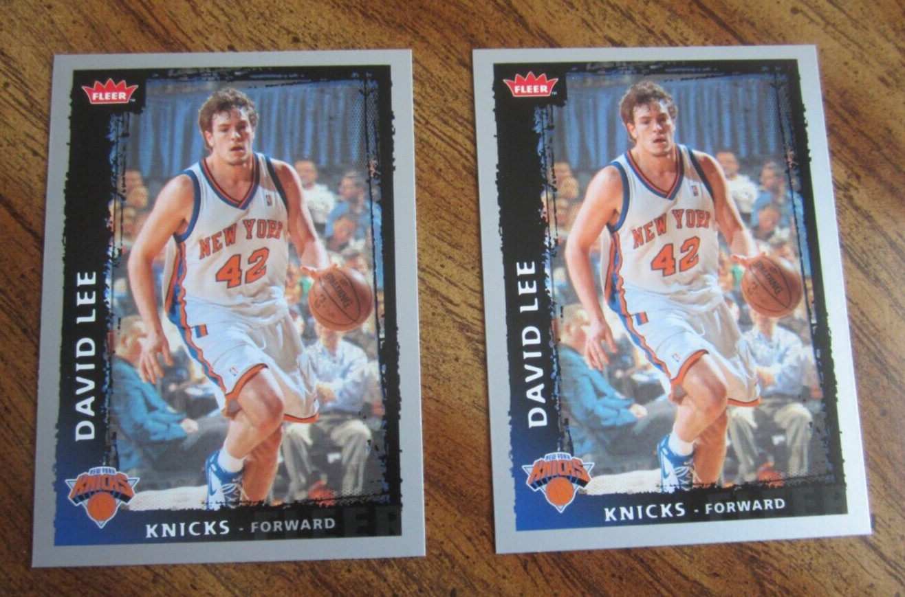 David Lee Lot of 2 2008-09 Fleer #94 Trading Cards NBA Basketball Knicks