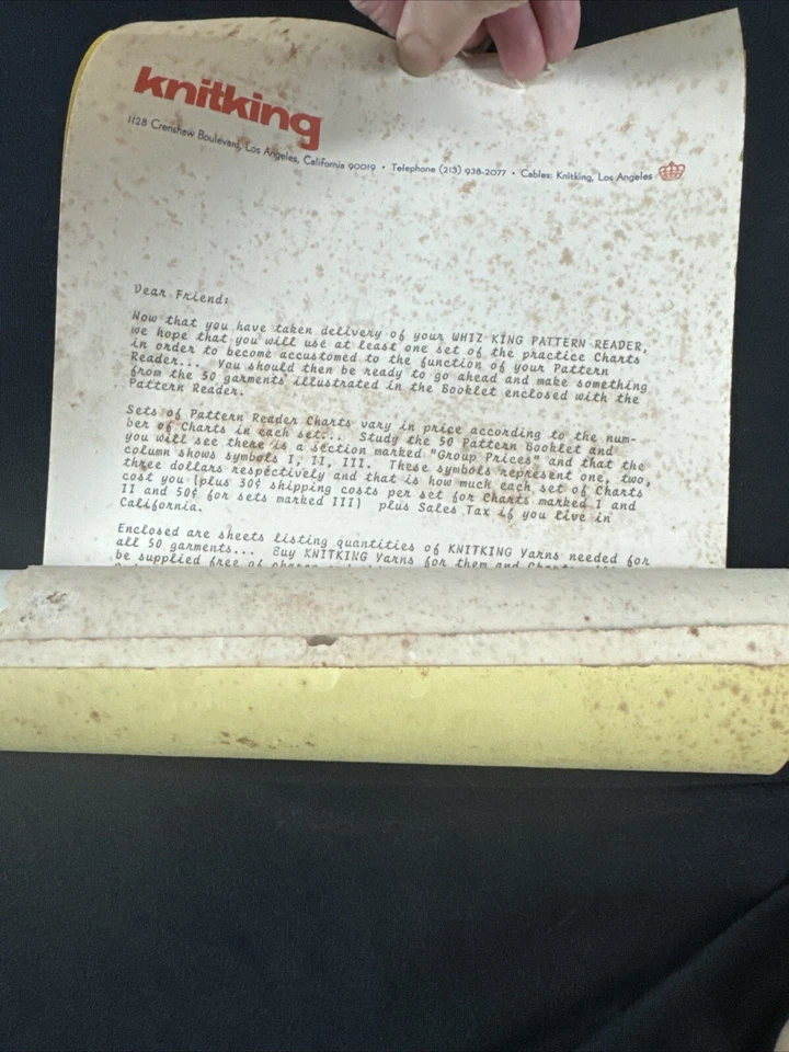 Knitking Knittax Pattern Reader Machine with Patterns Instructions Box - Image 4 of 4