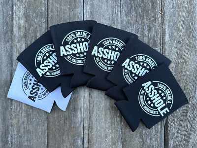 A-Hole LOT of 6 Funny Cool Gift Beer Soda Can Holders Huggies Coolies Koozies