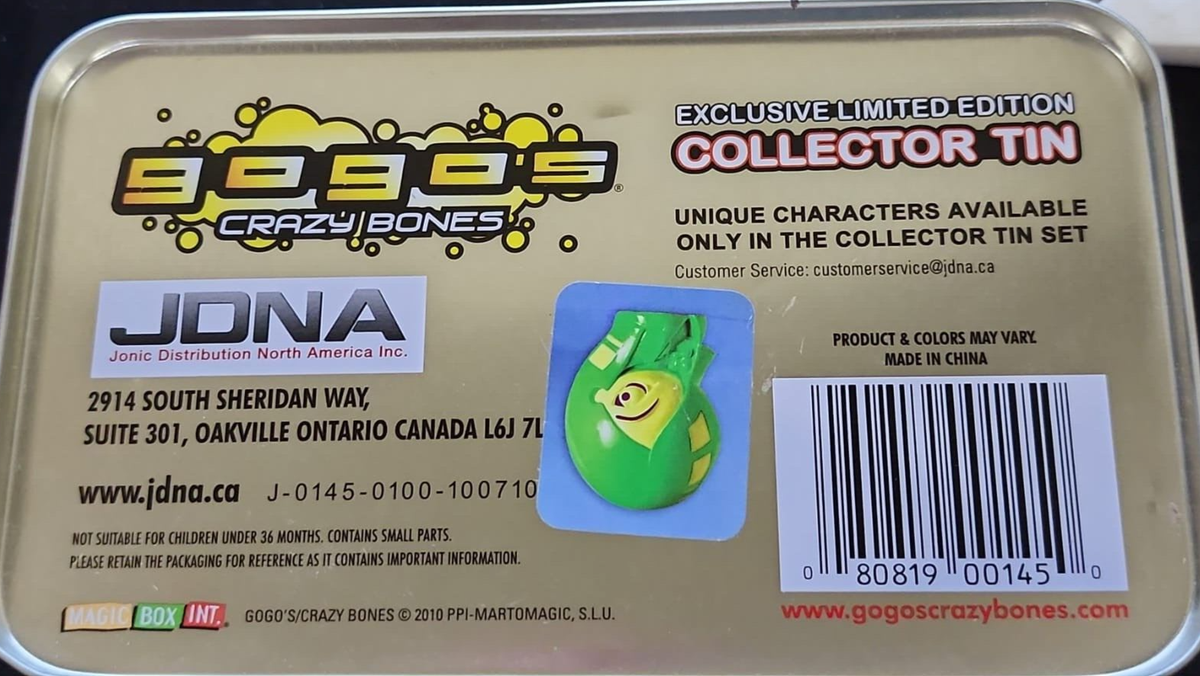 JDNA Gogo 90905 Crazy Bones Limited Edition Collector Tin 5 for