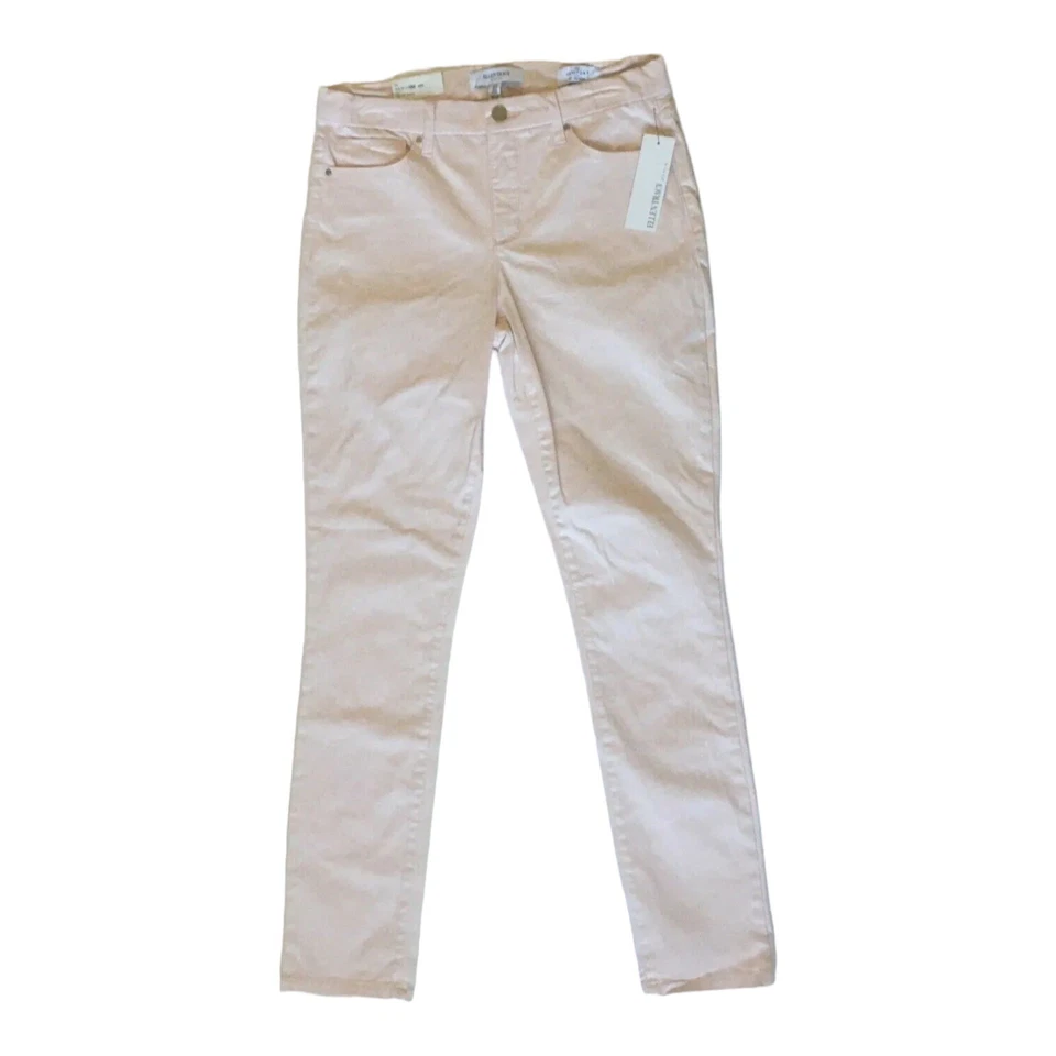 Denim Ellen Tracy para mujer The Newport tiro alto ajustado talla 4 rosa en polvo nuevo con etiquetas Foto 2 de 4